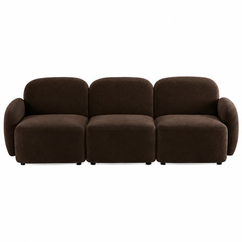 Ramona Modular 3 Seater Sofa - Chocolate Velvet