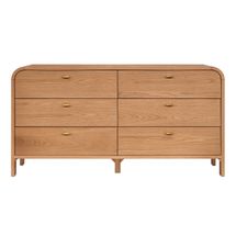 Chisholm 160cm 6 Drawer Chest - Natural Oak  - OUTLET NSW