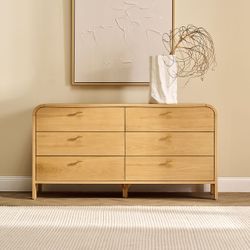 Chisholm 160cm 6 Drawer Chest - Natural Oak  - OUTLET NSW