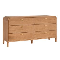 Chisholm 160cm 6 Drawer Chest - Natural Oak  - OUTLET NSW