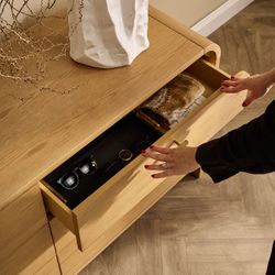 Chisholm 160cm 6 Drawer Chest - Natural Oak  - OUTLET NSW
