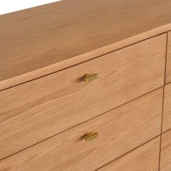 Chisholm 160cm 6 Drawer Chest - Natural Oak  - OUTLET NSW