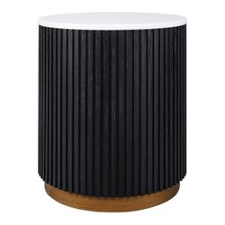 Mason Round Side Table - Black - OUTLET NSW