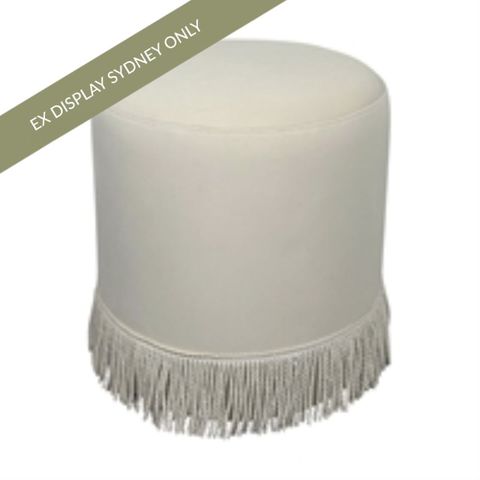 Nemi Stool - Ivory Velvet - OUTLET NSW