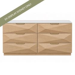 Bijou 160cm 6 Drawer Chest - OUTLET NSW