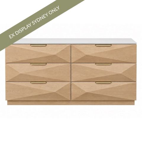 Bijou 160cm 6 Drawer Chest - OUTLET NSW