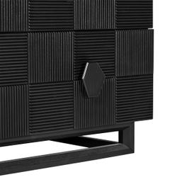 Alton 96cm 3 Drawer Chest -  Black