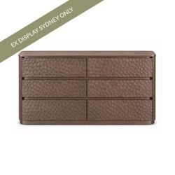 Mikki 150cm 6 Drawer Chest - Walnut Brown - OUTLET NSW