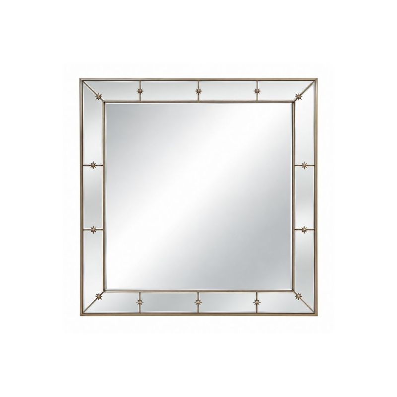 Constance 100x100cm Square Wall Mirror - Antique Silver - OUTLET NSW