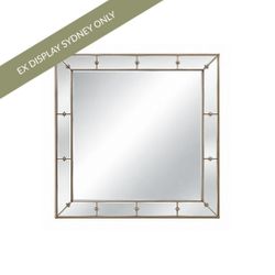 Constance 100x100cm Square Wall Mirror - Antique Silver - OUTLET NSW