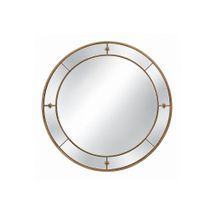 Constance 100x100cm Round Wall Mirror - Antique Gold - OUTLET NSW