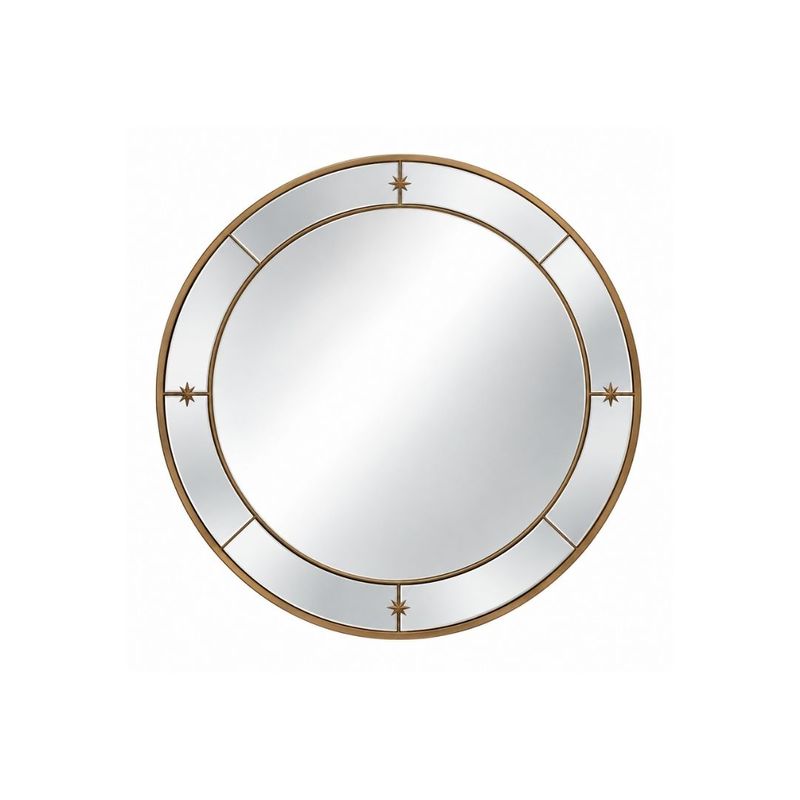Constance 100x100cm Round Wall Mirror - Antique Gold - OUTLET NSW
