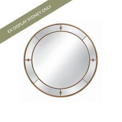 Constance 100x100cm Round Wall Mirror - Antique Gold - OUTLET NSW
