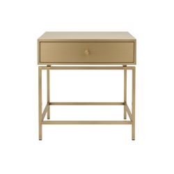 Bonte 55x60cm Bedside Table - Antique Gold - OUTLET NSW