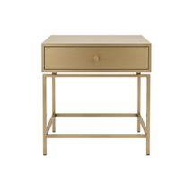 Bonte 55x60cm Bedside Table - Antique Gold - OUTLET NSW