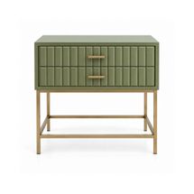 Antler 56.5x60cm Bedside Table - Olive - OUTLET NSW