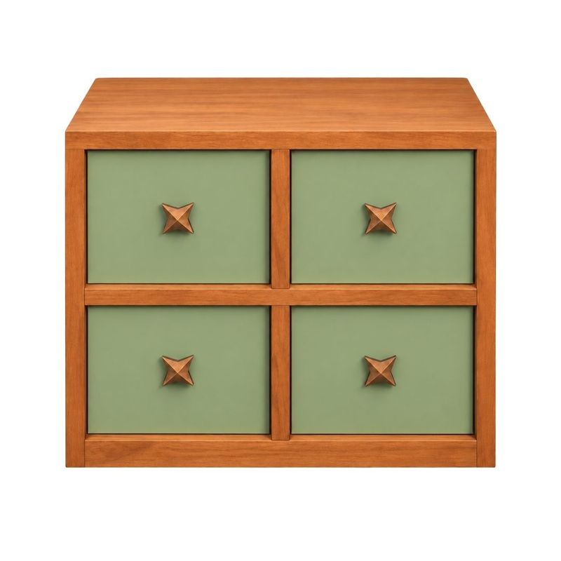Chester 55x51cm Oak Bedside Table &ndash; Walnut - OUTLET NSW