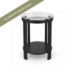 Bonnie Round Side Table - Black - OUTLET NSW