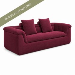Rochedale 3 Seater Sofa - Wine - OUTLET NSW