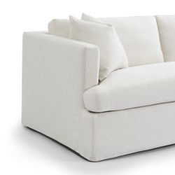 Birkshire 3 Seater Slip Cover Sofa - Ecru Linen