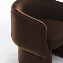 Avenue Arm Chair - Chocolate Velvet