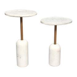 Solada Marble Cocktail Table - Small White