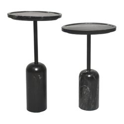 Solada Marble Cocktail Table - Small Black