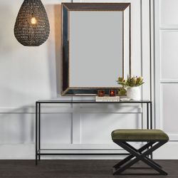 Spencer Black Timber Stool - Moss Velvet - OUTLET NSW