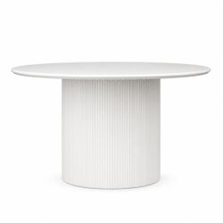 Marlo Round 110cm Dia Entry Table - White - OUTLET NSW