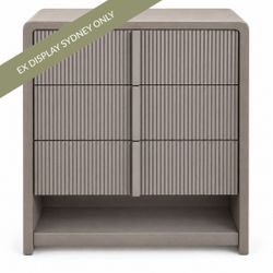 Daniel 50x60cm 3 Drawer Bedside Table - OUTLET NSW