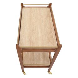 Ashley Travertine Bar Cart - Walnut - OUTLET NSW