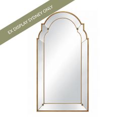 Constance 68x101.5cm Arch Wall Mirror - Antique Gold - OUTLET NSW