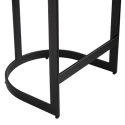 Remy Black Kitchen Stool - Natural Linen