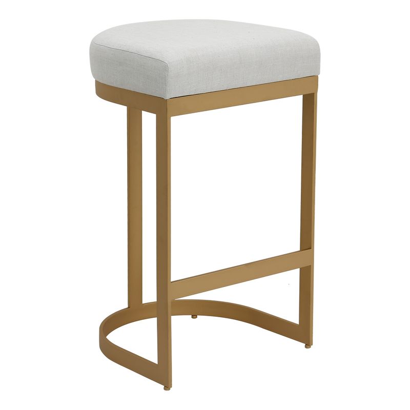 Remy Gold Bar Stool - Natural Linen