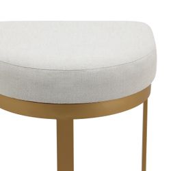 Remy Gold Bar Stool - Natural Linen