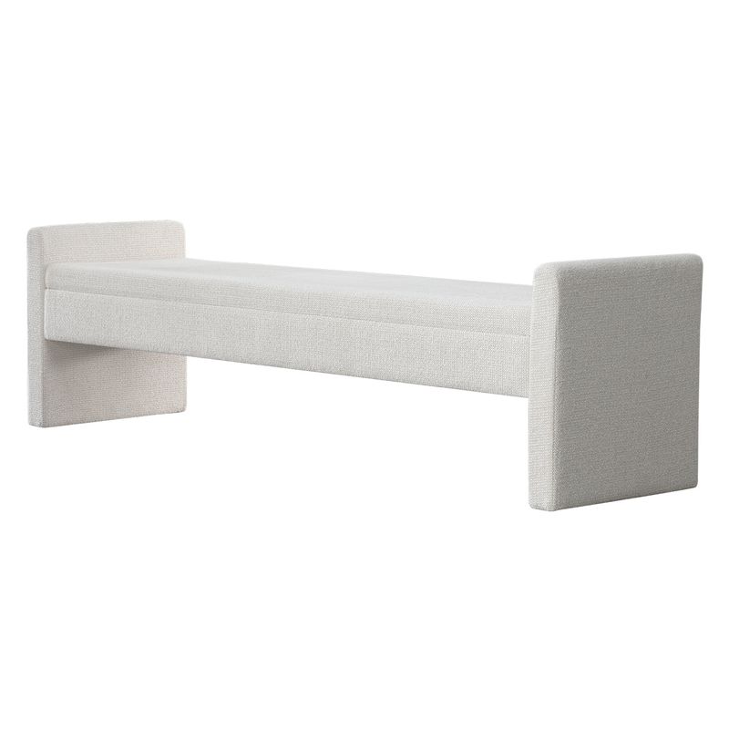 Brigitte Bench Ottoman - Speckle Ecru