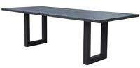Leeton Oak Dining Table TOP ONLY - 2.4m Black  - OUTLET NSW