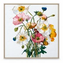 Poppies  I  100x100cm Canvas Painting - OUTLET NSW