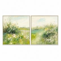 Wild Flowers Set of Two Canvas Paintings - OUTLET NSW