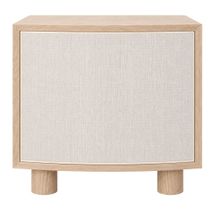 Bessie 55x55.5cm 1 Door Bedside Table - Natural Oak - OUTLET NSW