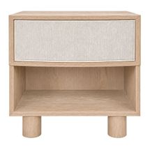 Bessie 55x56cm 1 Drawer Bedside Table - Oak - OUTLET NSW