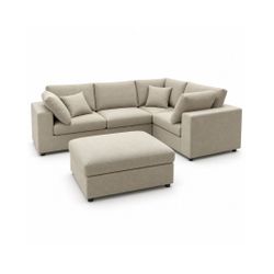 Monroe Modular 4 Seater Sofa with Ottoman Stool - OUTLET NSW