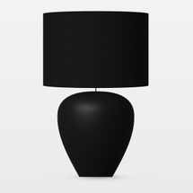 Picasso Table Lamp - Black w Black Shade