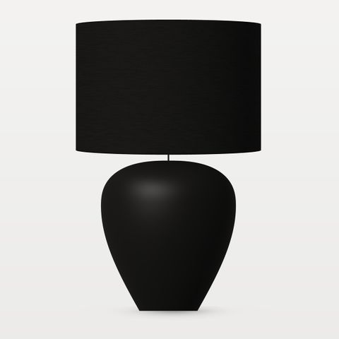 Picasso Table Lamp - Black w Black Shade