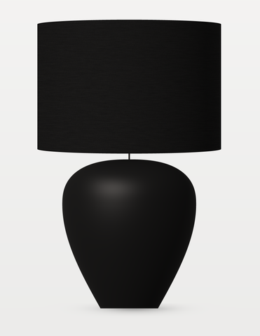 Picasso Table Lamp - Black w Black Shade