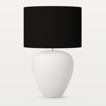 Picasso Table Lamp - White w Black Shade