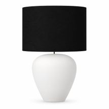 Picasso Table Lamp - White w Black Shade