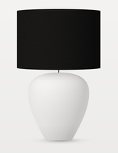 Picasso Table Lamp - White w Black Shade