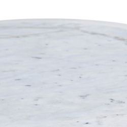 Frankie 50x60cm Marble Bedside Table - Ivory