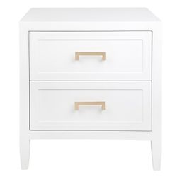 Soloman Bedside Table - Large White - OUTLET NSW